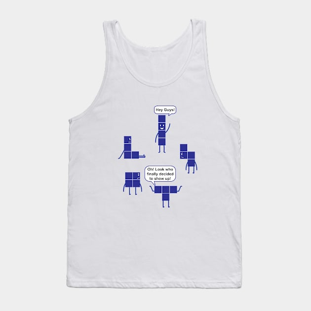 Brick Game Missing Piece Tank Top by Printadorable